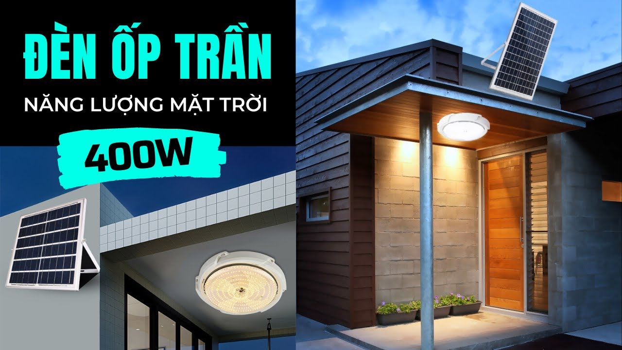 Video Đèn Ốp Trần Năng Lượng Mặt Trời 400W KUNGFU SOLAR