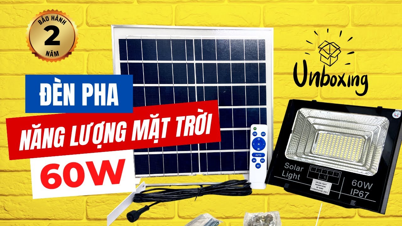 Video ĐÈN 60W NĂNG LƯỢNG MẶT TRỜI KUNGFU SOLAR